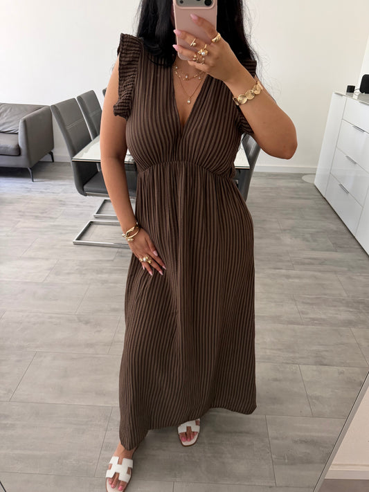 MUSSELIN KLEID ALMA STREIFEN Musselin kaufen | Miss Nova