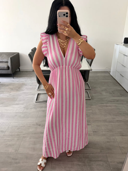 MUSSELIN KLEID MILENA GESTREIFT Musselin kaufen | Miss Nova