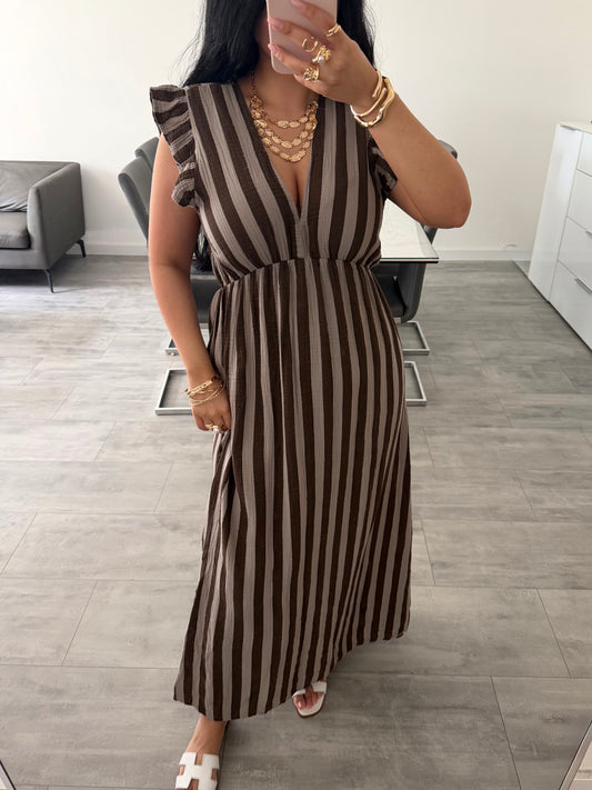 MUSSELIN KLEID MILENA GESTREIFT Musselin kaufen | Miss Nova