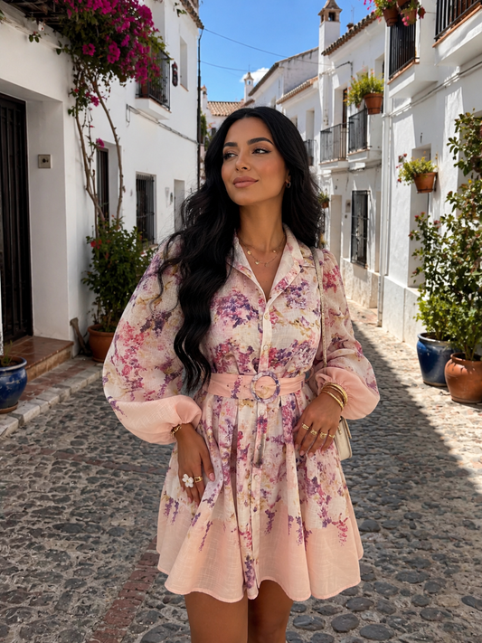 BAUMWOLL-LEINEN KLEID LIYANA Musselin kaufen | Miss Nova