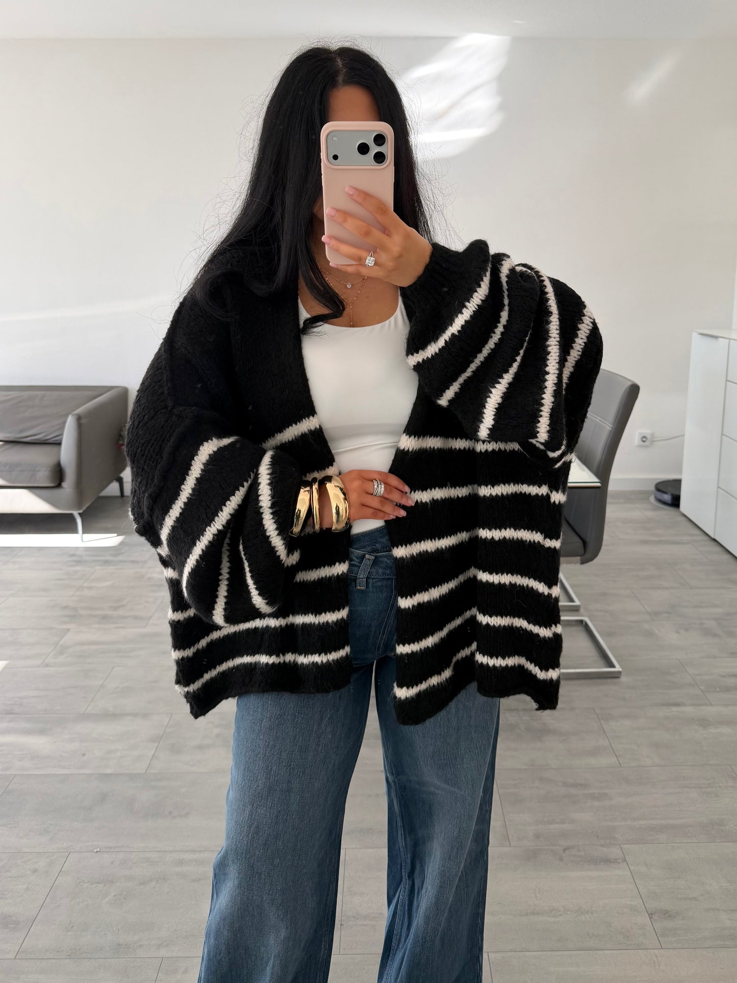 OVERSIZE CARDIGAN FELI GESTREIFT