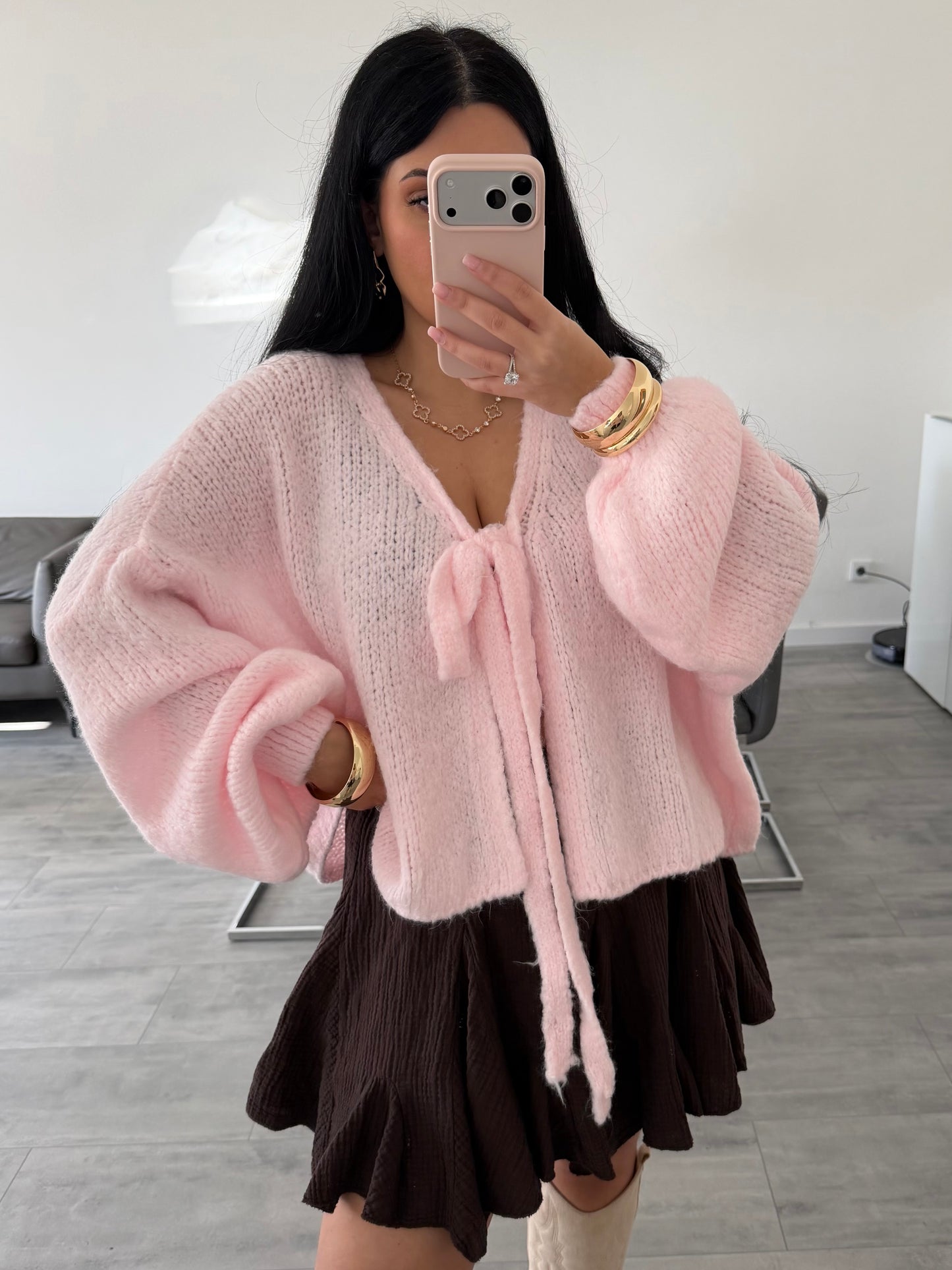 SOFT CARDIGAN NORA MIT SCHLEIFE