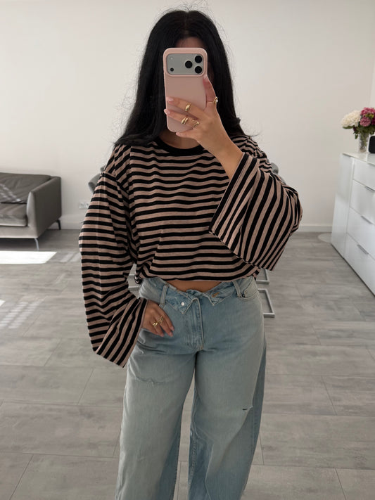 STRIPED COTTON LONGSLEEVE LINNEA Musselin kaufen | Miss Nova