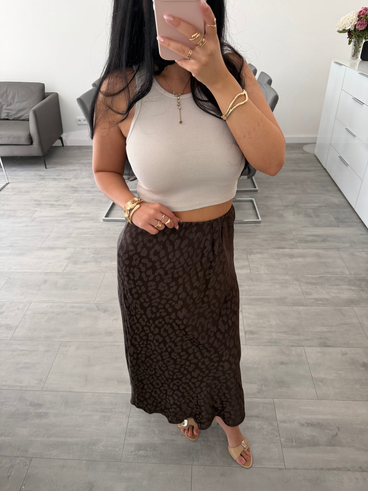 MAXI SEIDENROCK LEOPRINT