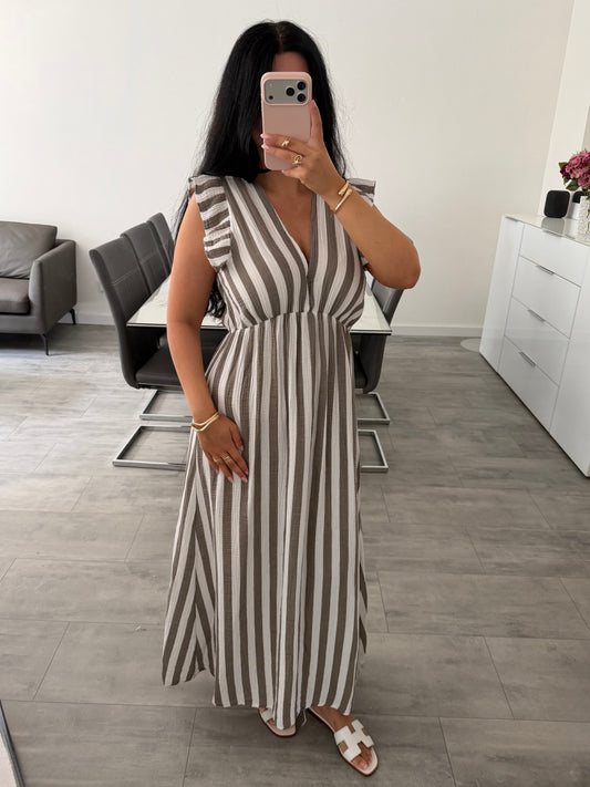 MUSSELIN KLEID MILENA GESTREIFT Musselin kaufen | Miss Nova