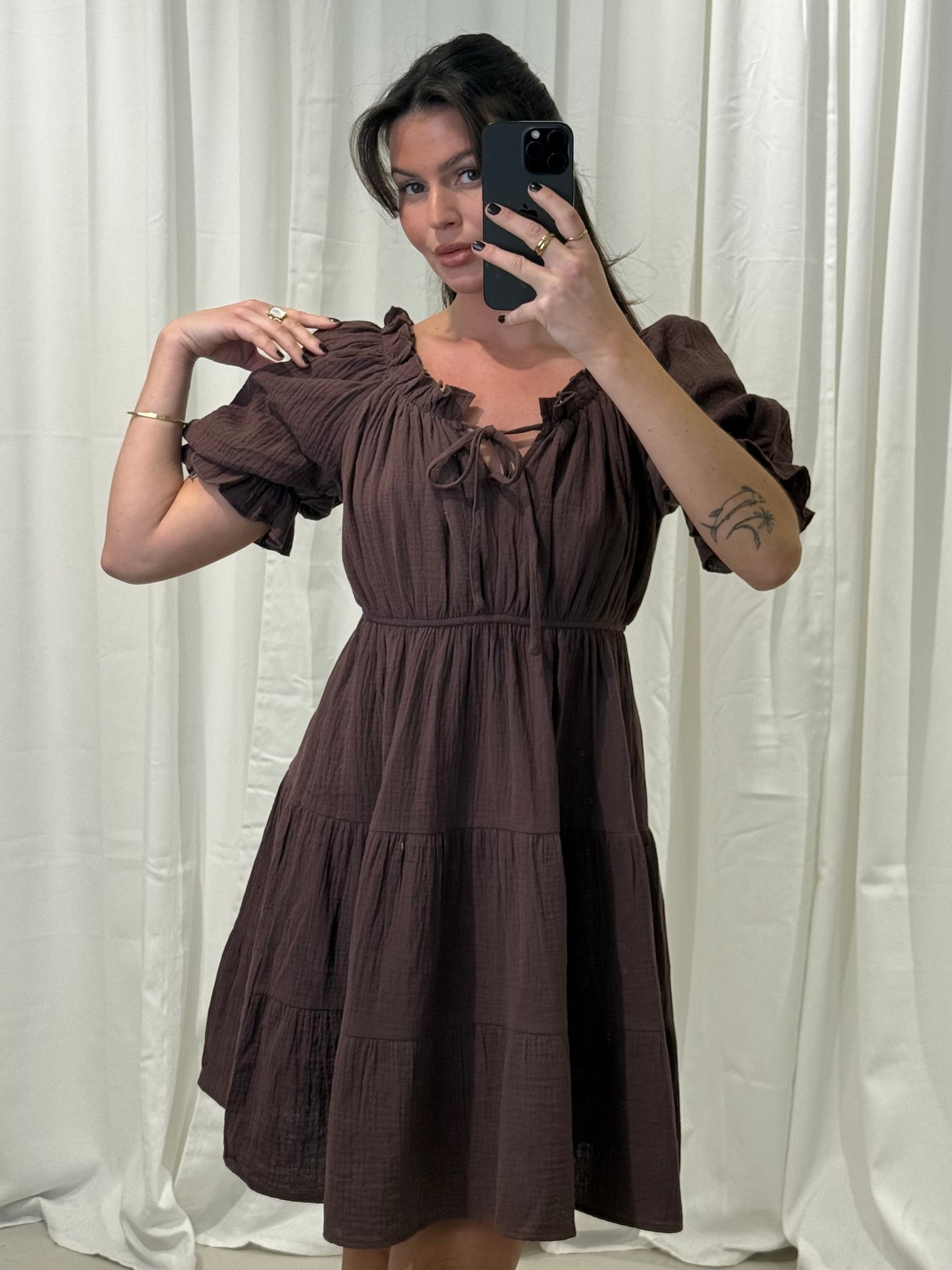 MUSSELIN BABYDOLLKLEID ELLA