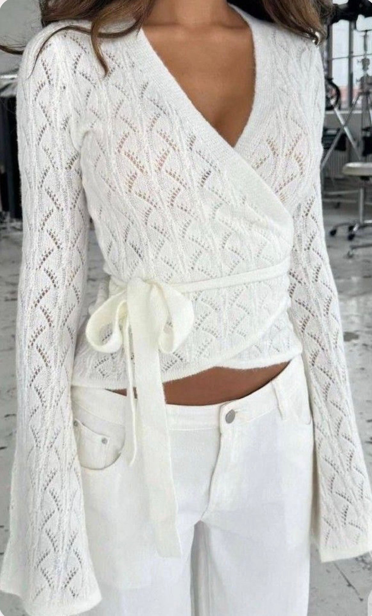 WICKEL-STRICKTOP ANNABELLE