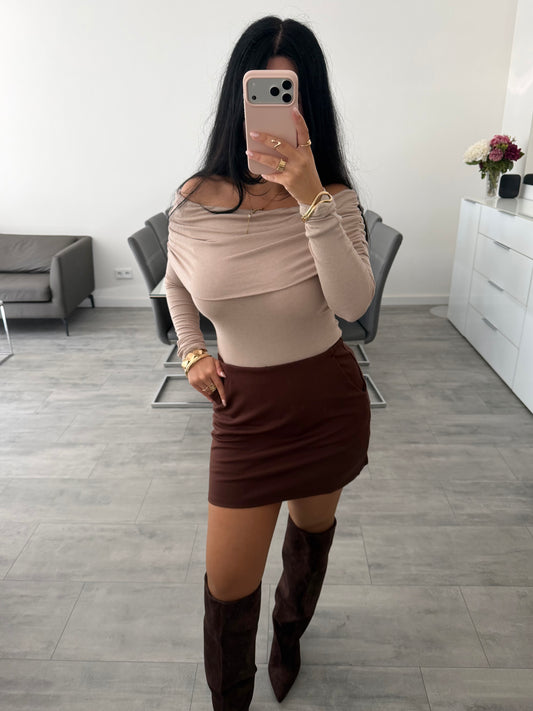 HOSENROCK IVY CHOCOLATE Musselin kaufen | Miss Nova