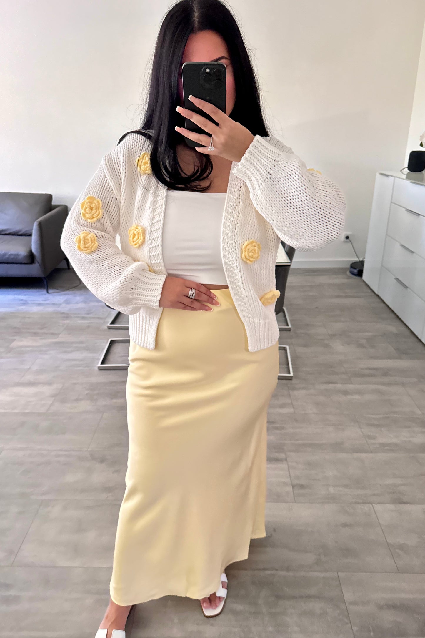 SATIN ROCK "RUBY" GELB – Damenmode bei Miss Nova