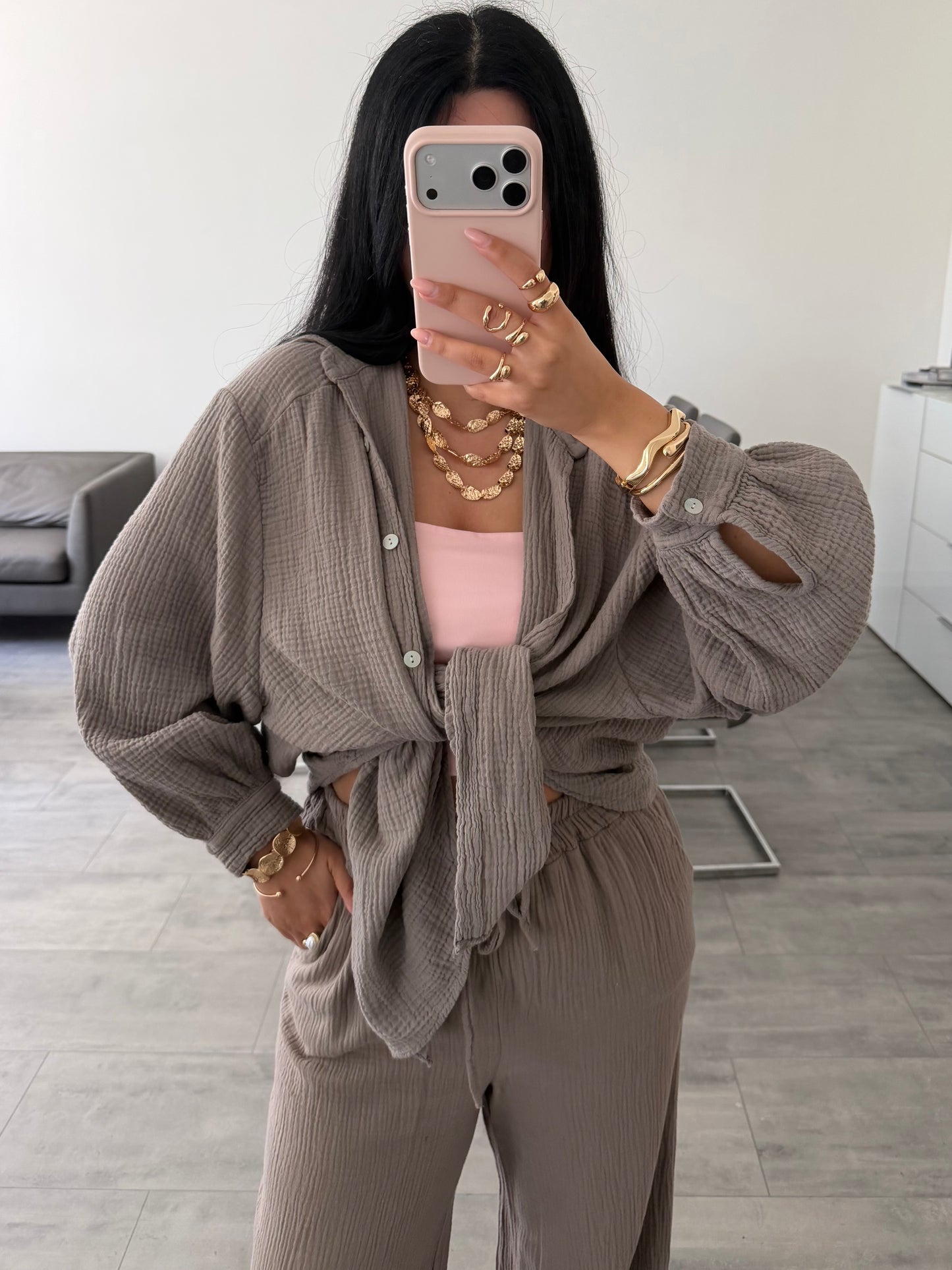 MUSSELIN BLUSE LEYA