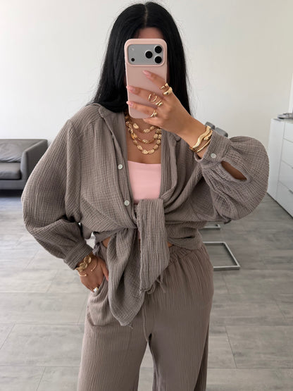 MUSSELIN BLUSE LEYA