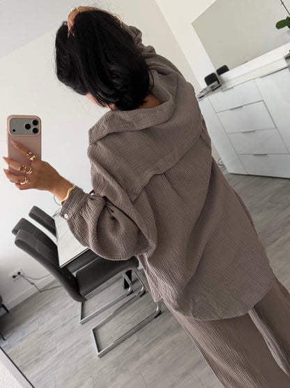 MUSSELIN BLUSE LEYA