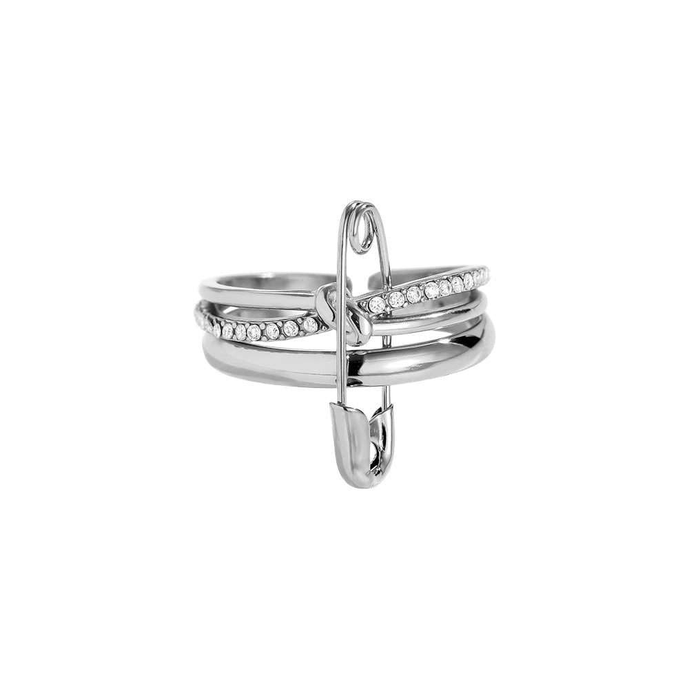 EDELSTAHL RING DIAMOND & PIN – Miss Nova Damenmode