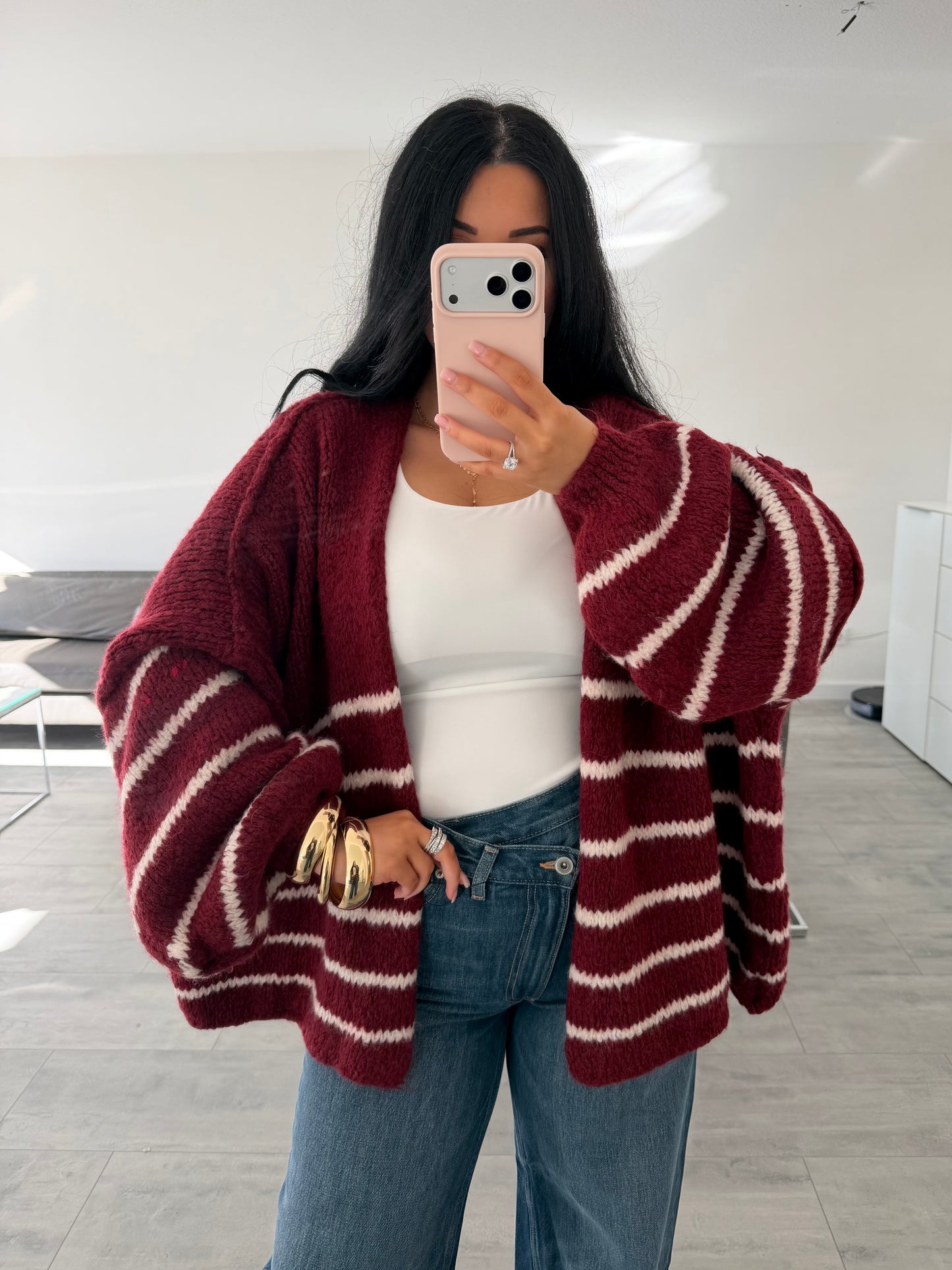 OVERSIZE CARDIGAN FELI GESTREIFT