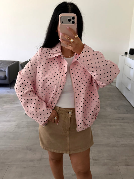 LEICHTE BAUMWOLLJACKE POLKA DOTS Musselin kaufen | Miss Nova