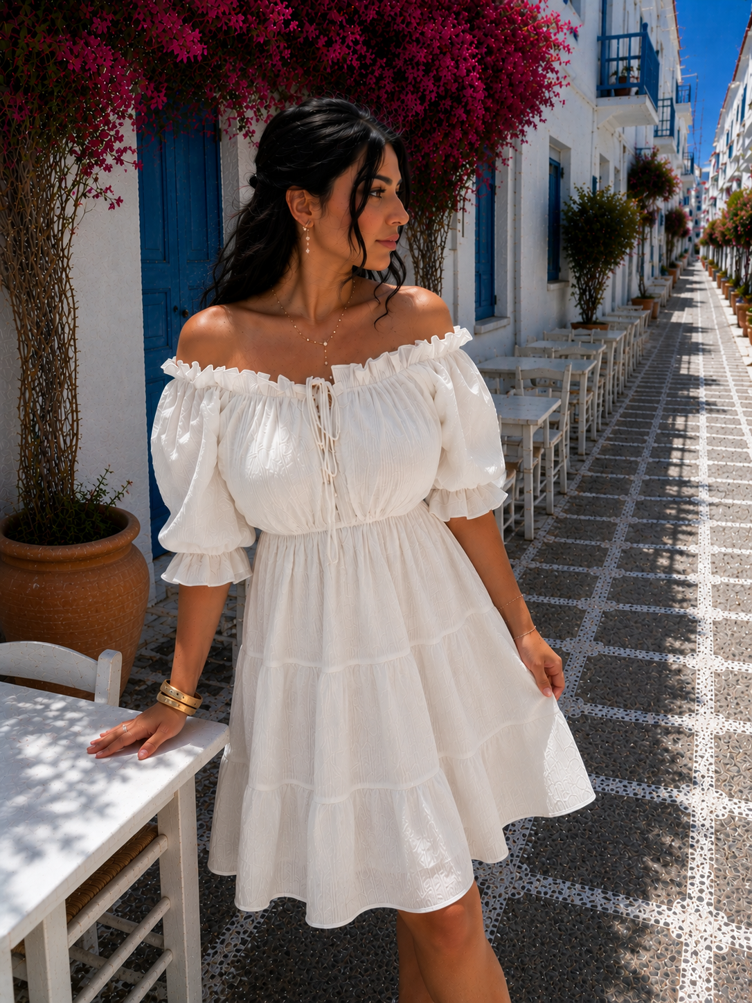 MUSSELIN BABYDOLLKLEID ELLA