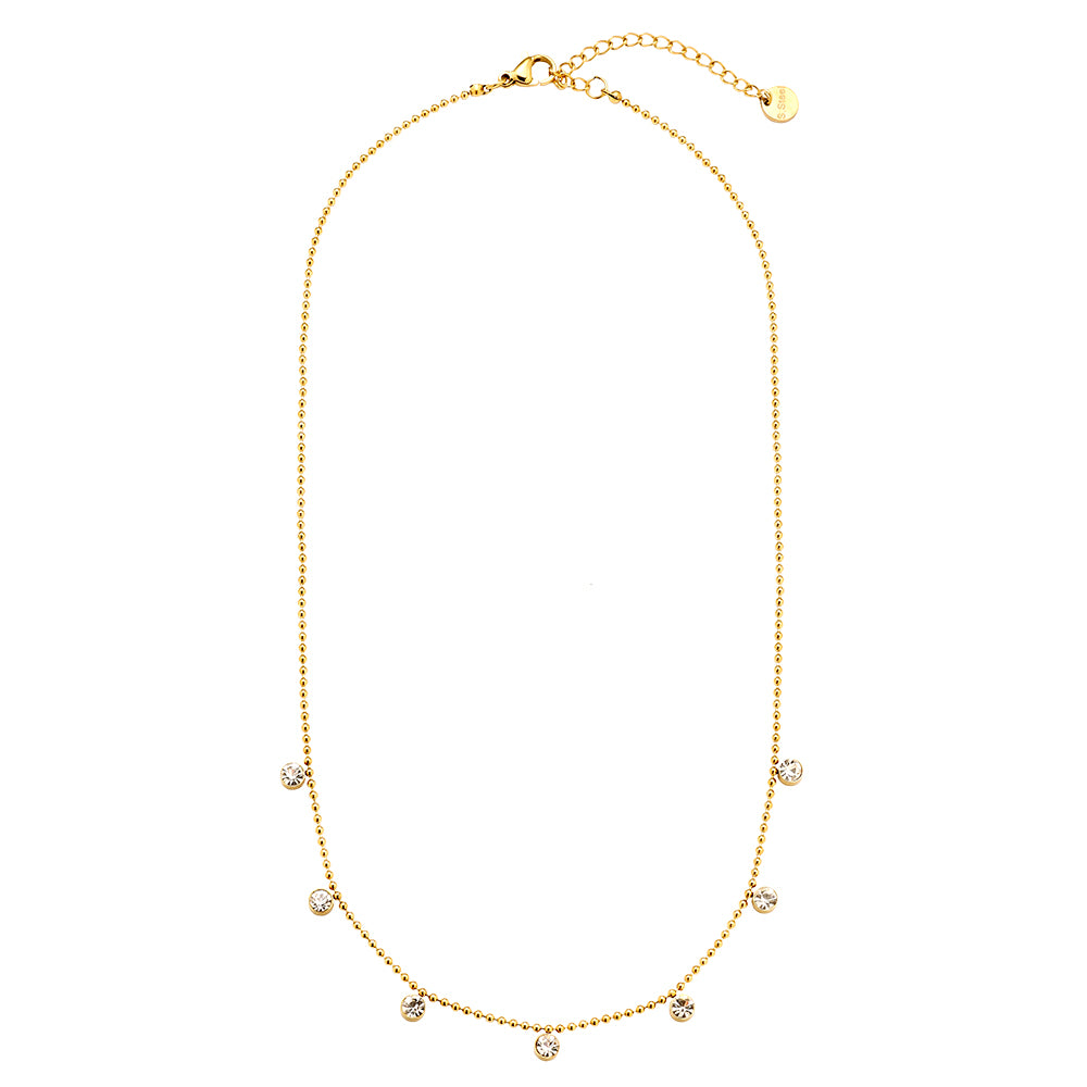 Edelstahl Halskette Diamond Dots – Miss Nova Damenmode