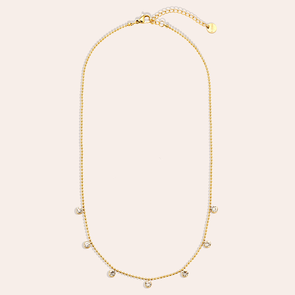 Edelstahl Halskette Diamond Dots – Damenmode bei Miss Nova