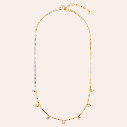 Edelstahl Halskette Diamond Dots – Damenmode bei Miss Nova