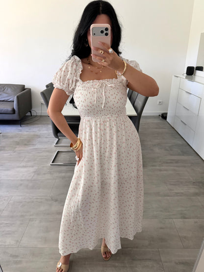Musselin Kleid Camelia Mit Blumenmuster | Musselin Mode | missnova.de
