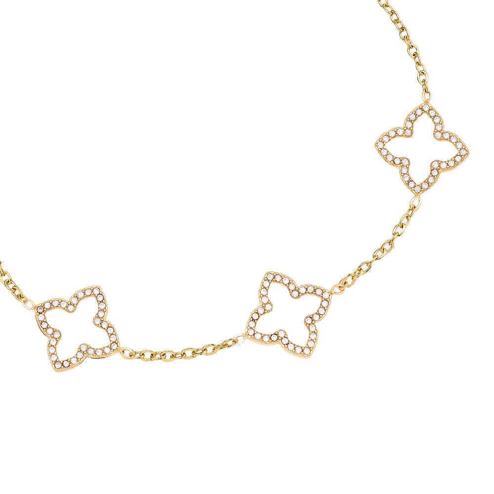 Edelstahl Armband Sparkling Lucky Flowers – Miss Nova Damenmode