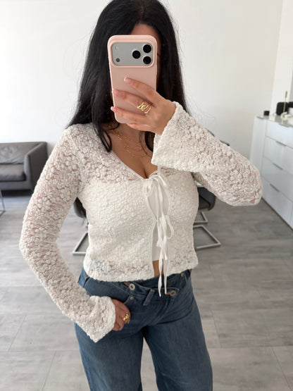 SPITZEN-OBERTEIL JULIA MIT SCHLEIFEN