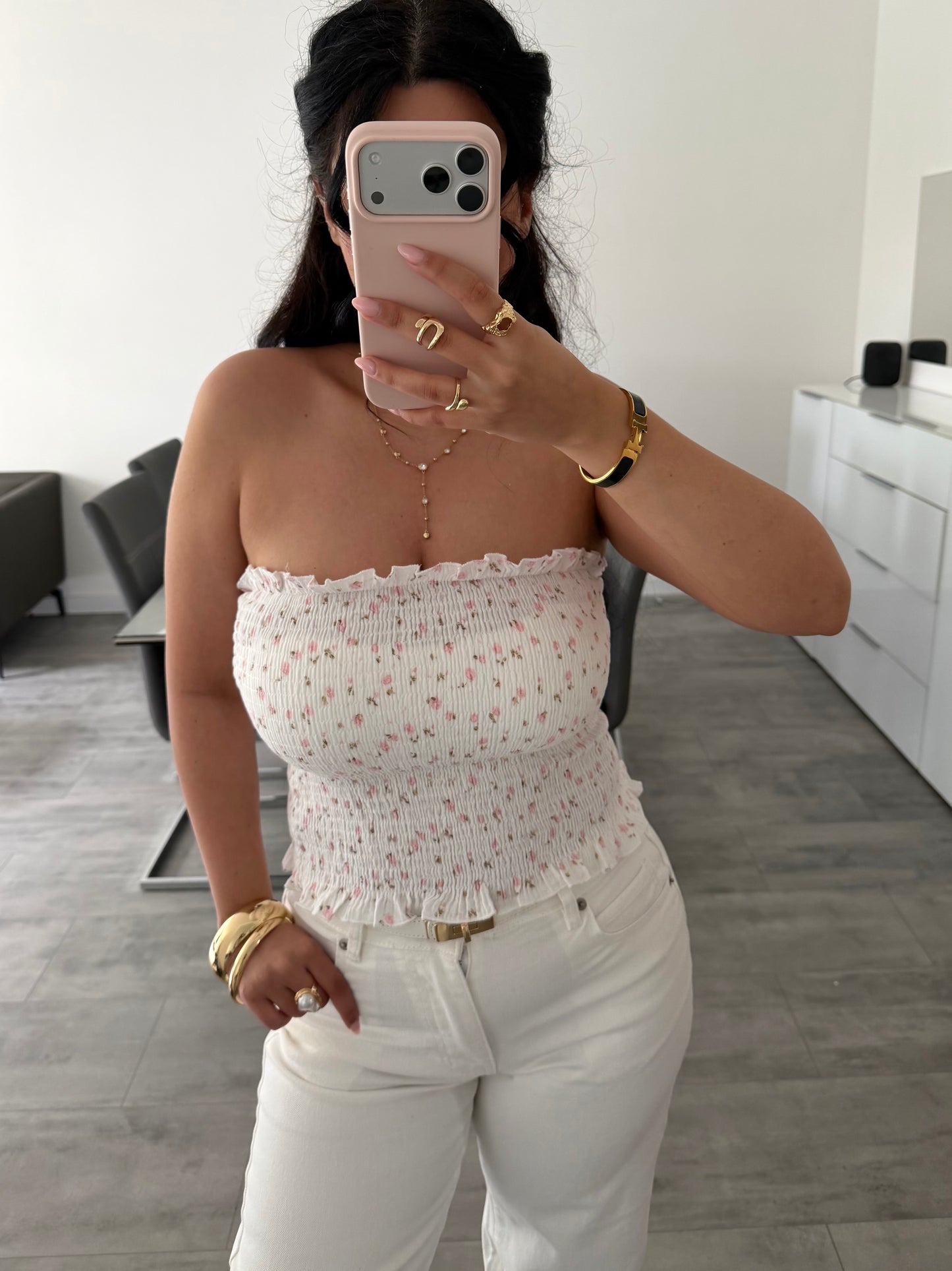MUSSELIN BANDEAU TOP BLÜMCHENLIEBE – Musselin Mode Miss Nova
