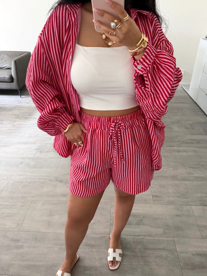 MUSSELIN SHORTS ALMA STREIFEN