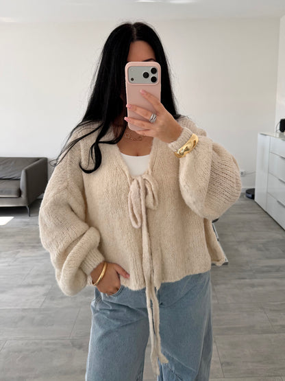 SOFT CARDIGAN NORA MIT SCHLEIFE