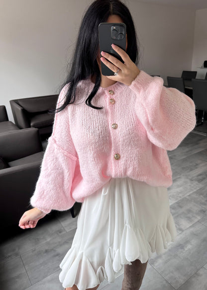 CARDIGAN FINA KURZ HELLROSA