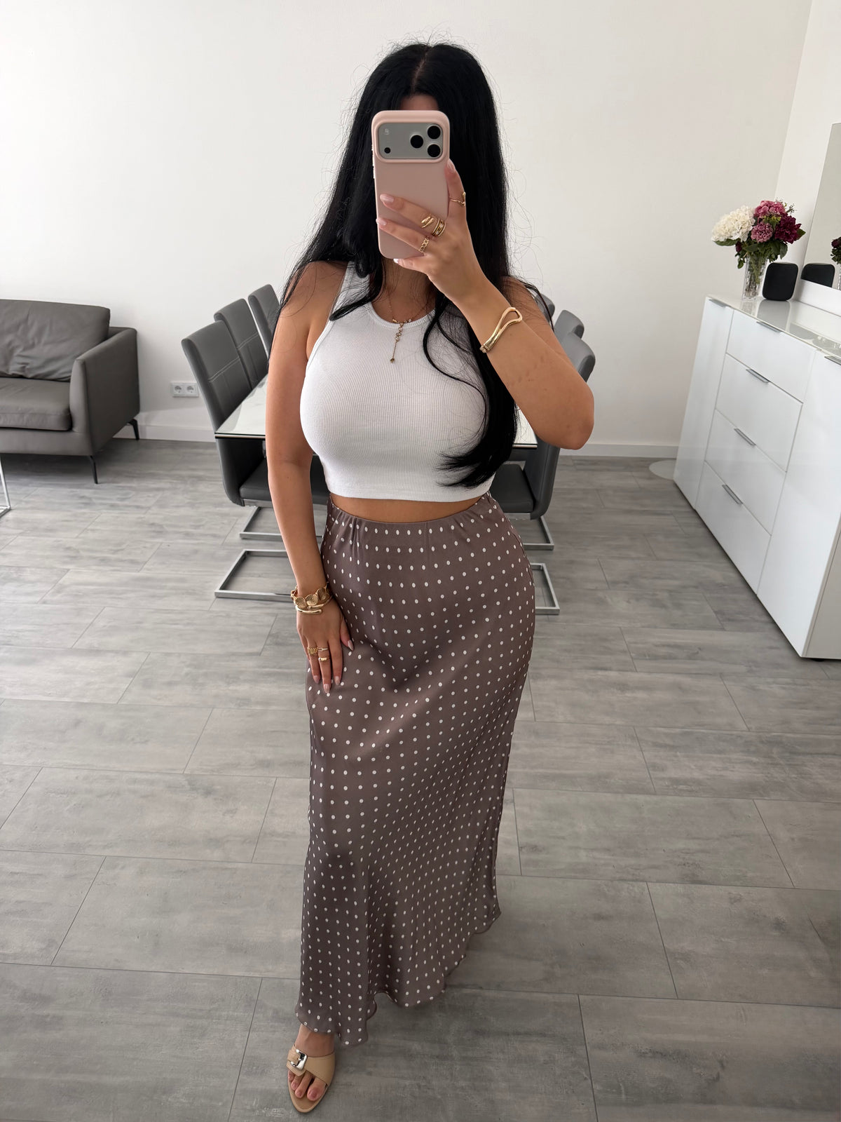MAXI SEIDENROCK POLKA DOTS
