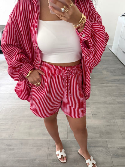 MUSSELIN SHORTS ALMA STREIFEN