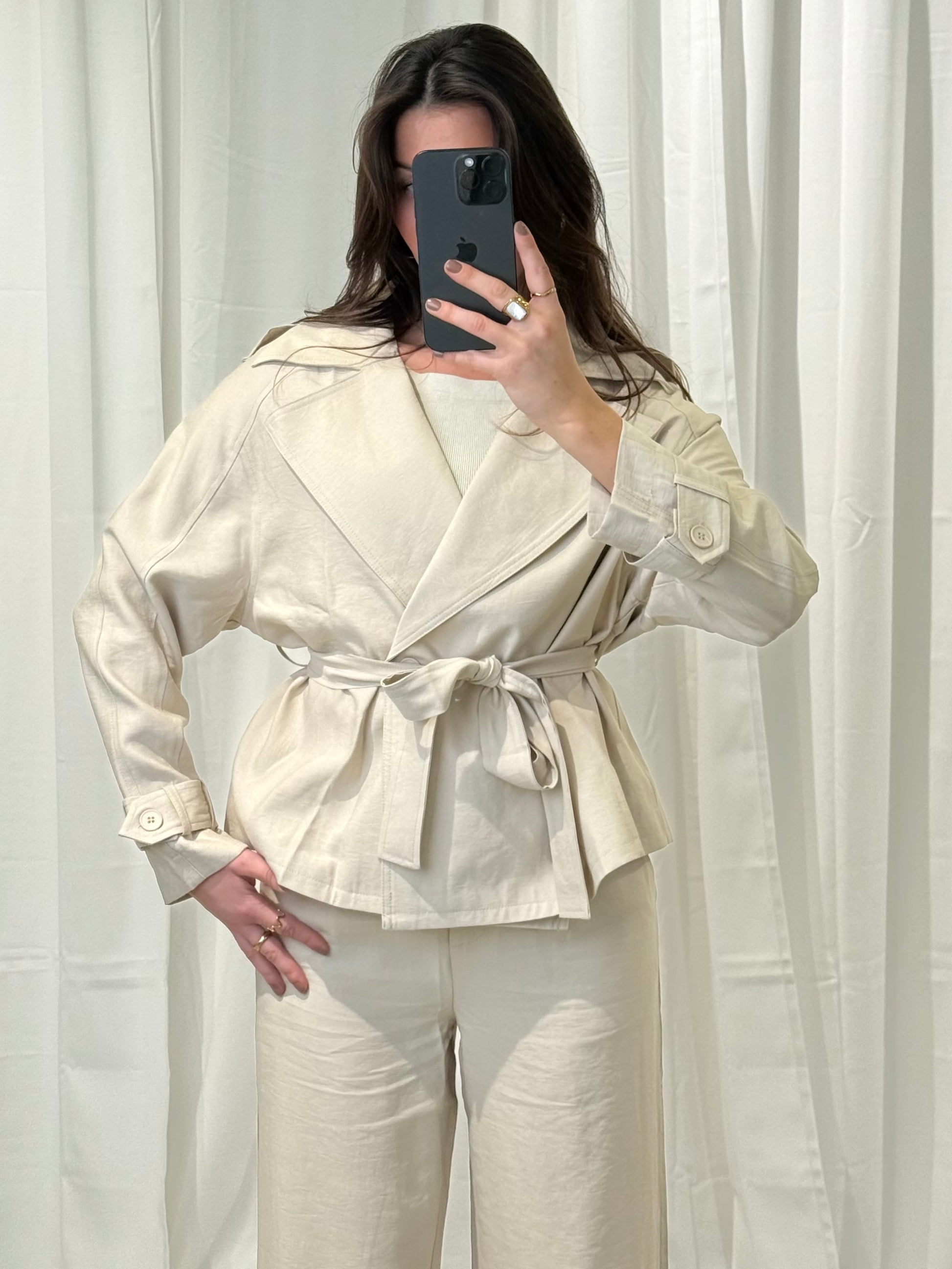 KURZER TRENCHCOAT – Miss Nova Damenmode