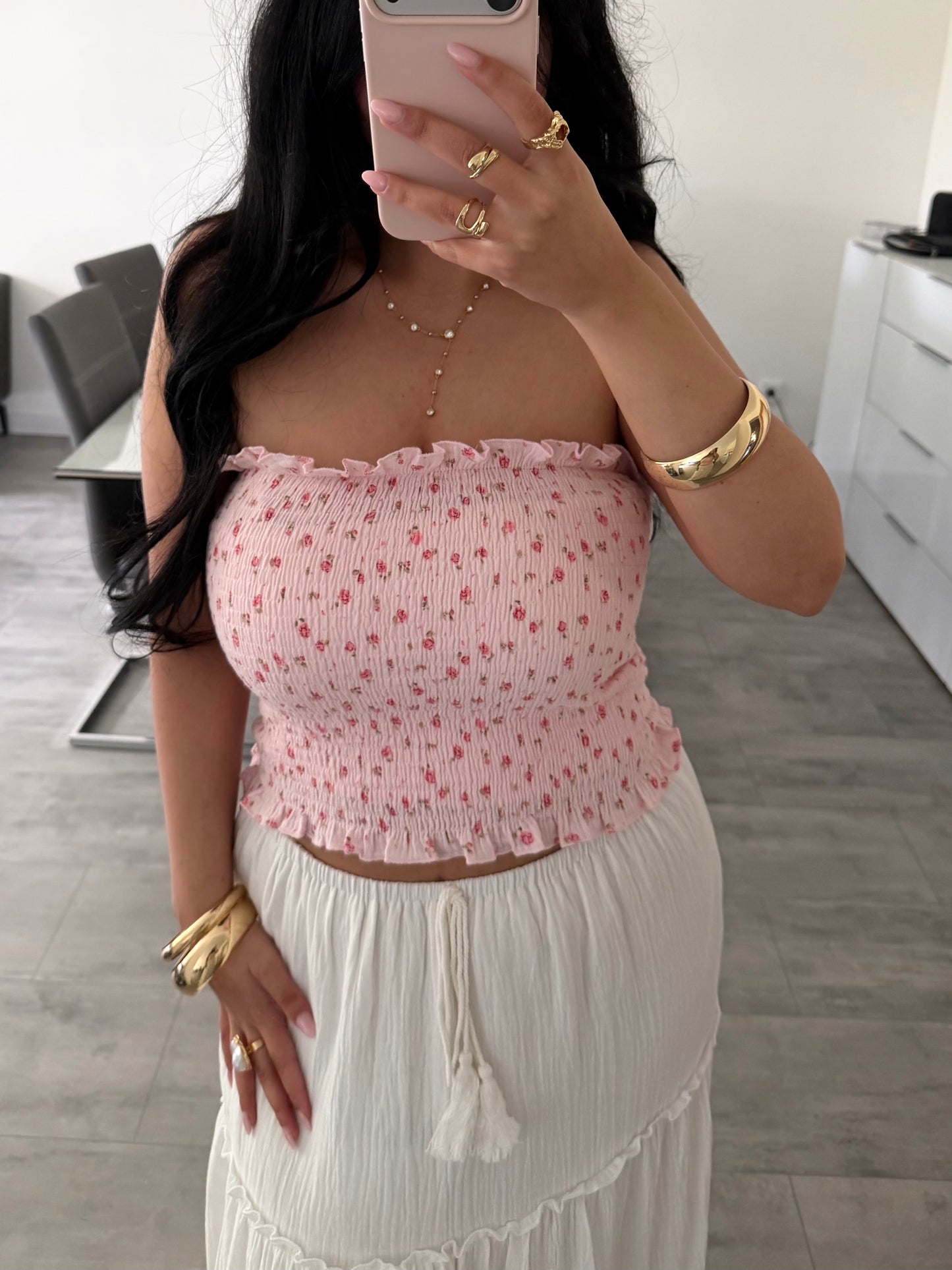 MUSSELIN BANDEAU TOP BLÜMCHENLIEBE – Musselin Mode Miss Nova