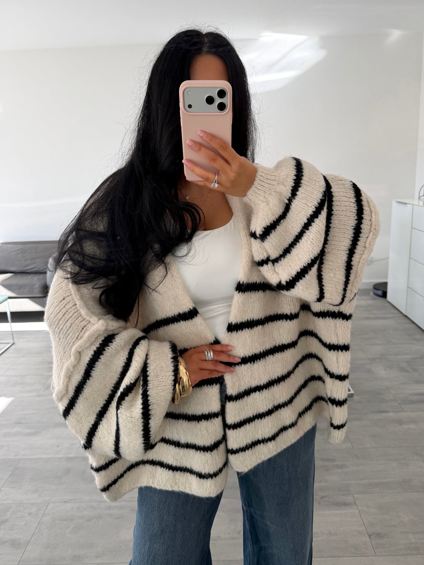 OVERSIZE CARDIGAN FELI GESTREIFT