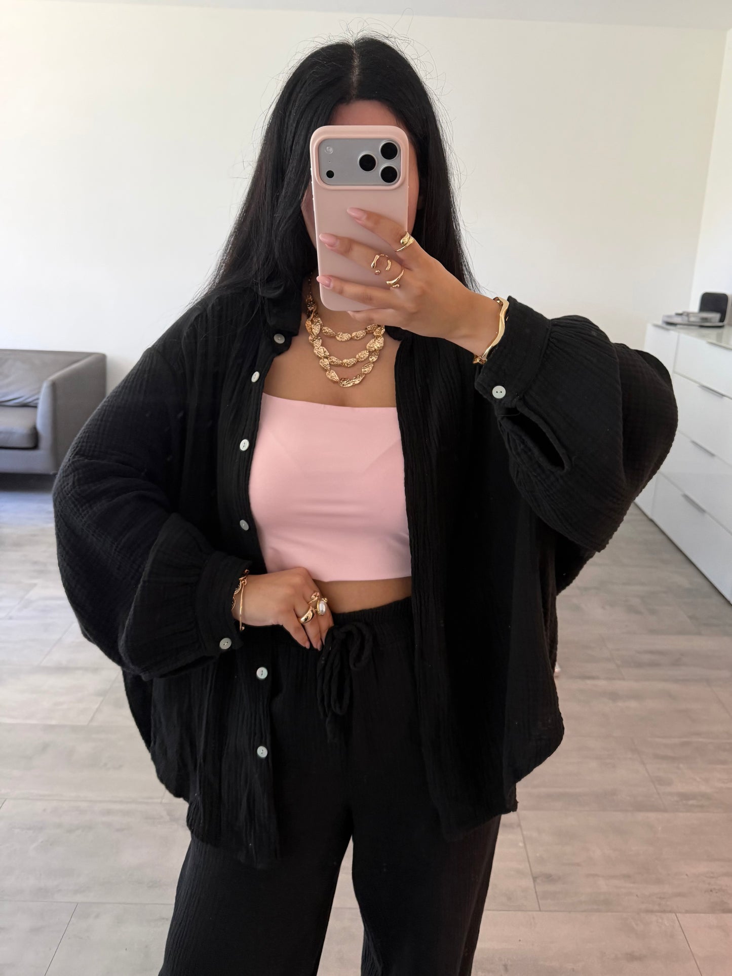 MUSSELIN BLUSE LEYA