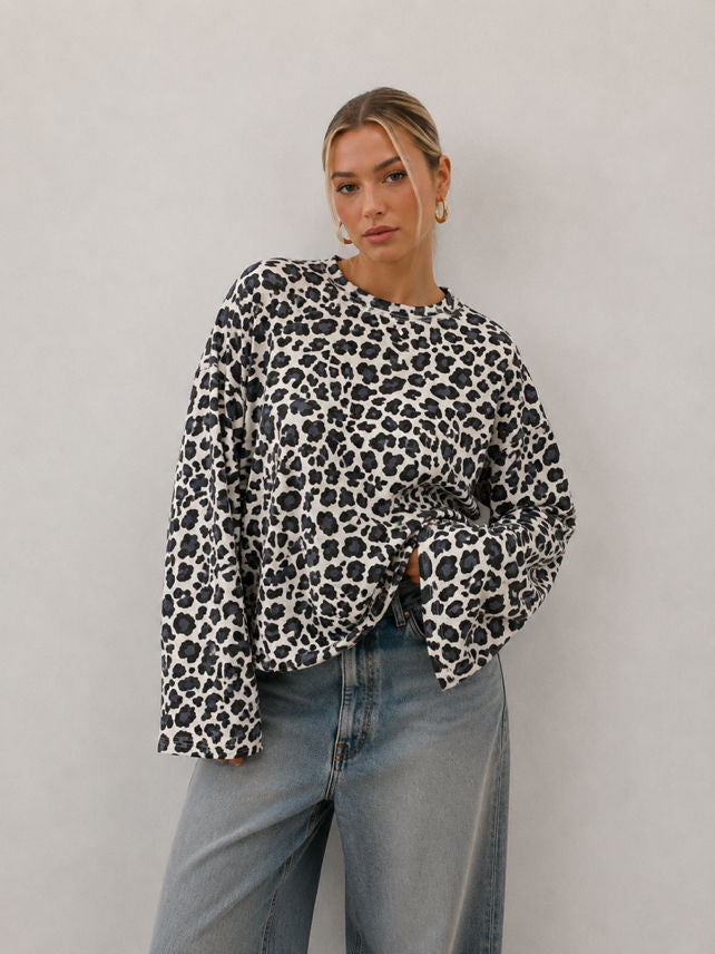 COTTON LONGSLEEVE LEOPRINT