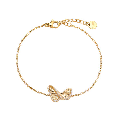 EDELSTAHL ARMKETTE DIAMOND BUTTERFLY – Miss Nova Damenmode