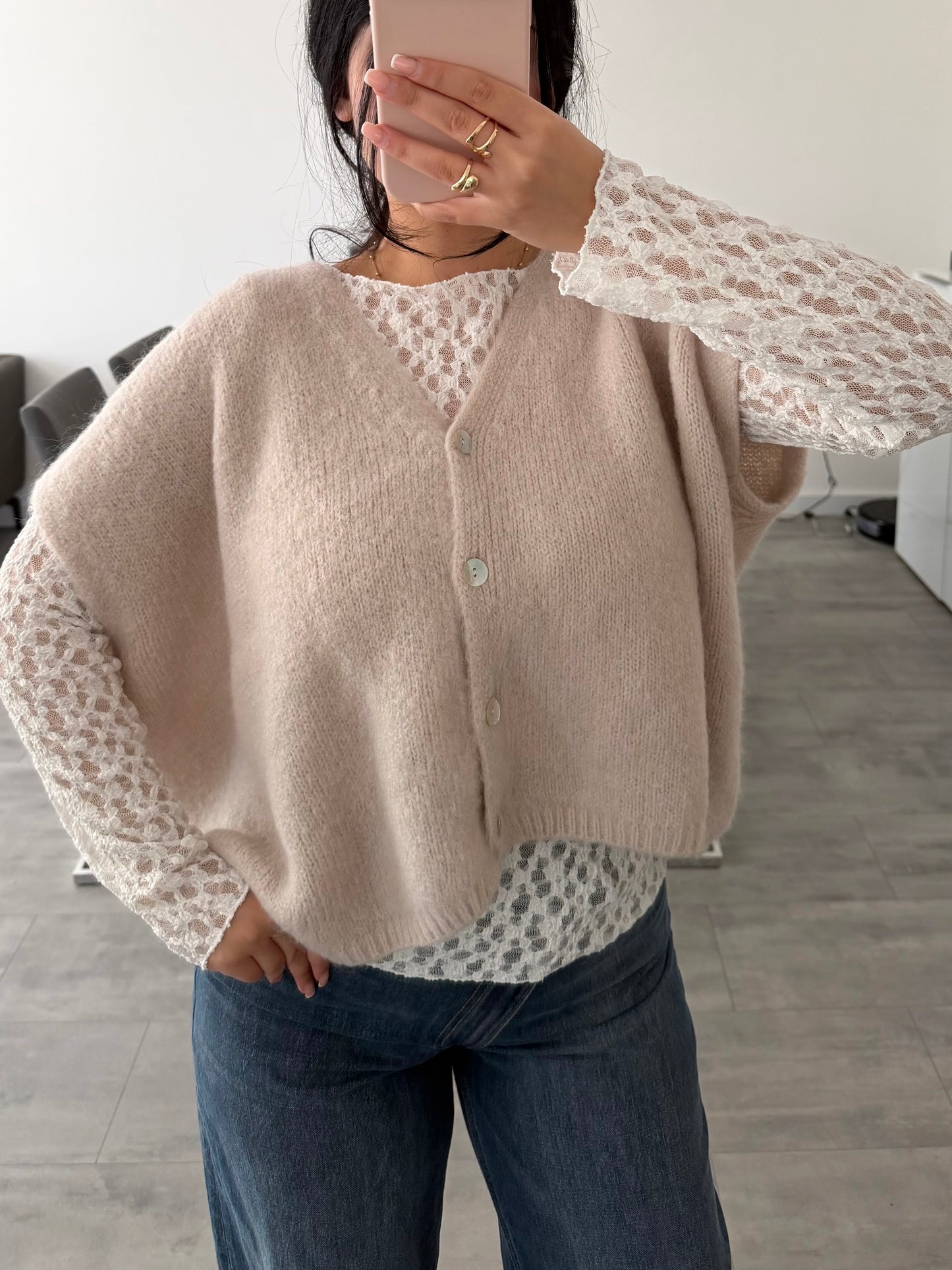 KURZARM STRICKJACKE LENI – Miss Nova Damenmode