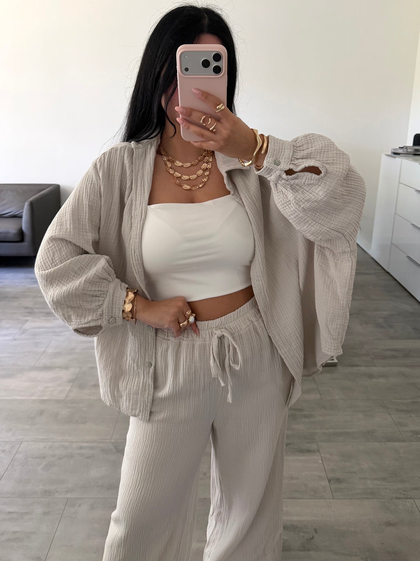 MUSSELIN BLUSE LEYA