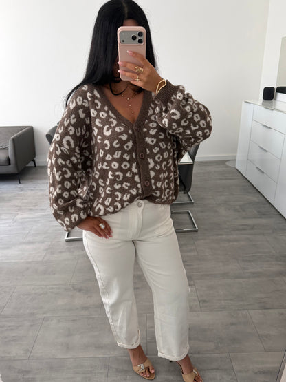 CARDIGAN ZIVA LEOPARDENMUSTER