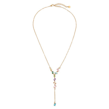 Edelstahl Halskette Gemstones Bunt – Edelstahl Schmuck bei Missnova