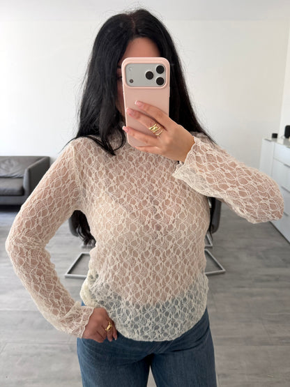 SPITZEN OBERTEIL BELINDA CREMEWEISS