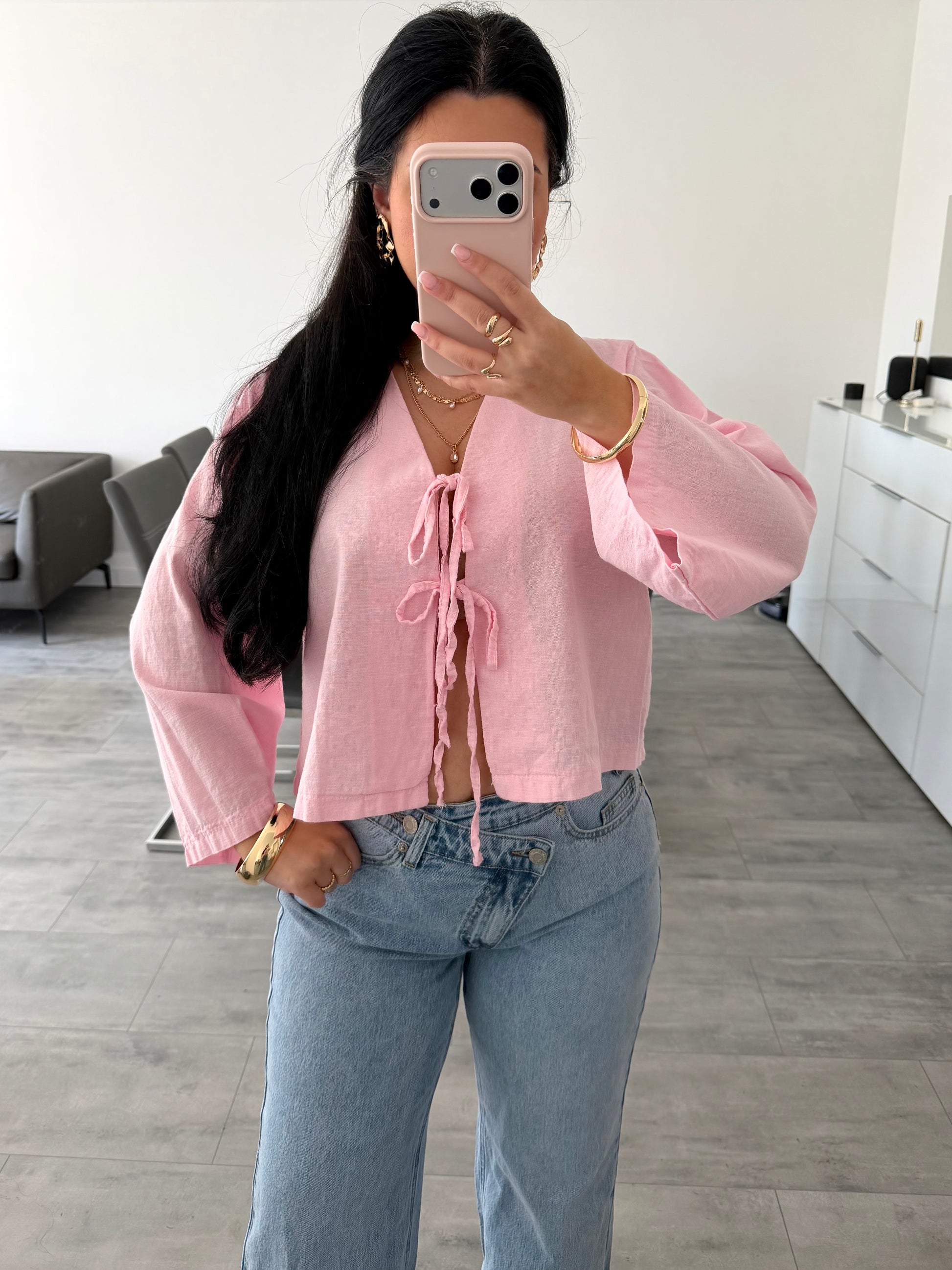 BAUMWOLL-LEINEN BLUSE HANNAH Ansicht 8 – Miss Nova Damenmode