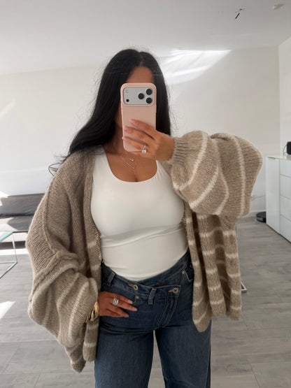 OVERSIZE CARDIGAN FELI GESTREIFT