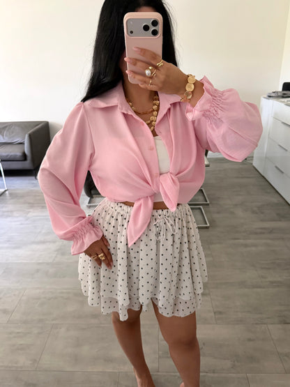 SOFT BLUSE MIT RÜSCHENÄRMEL ANTONELLA