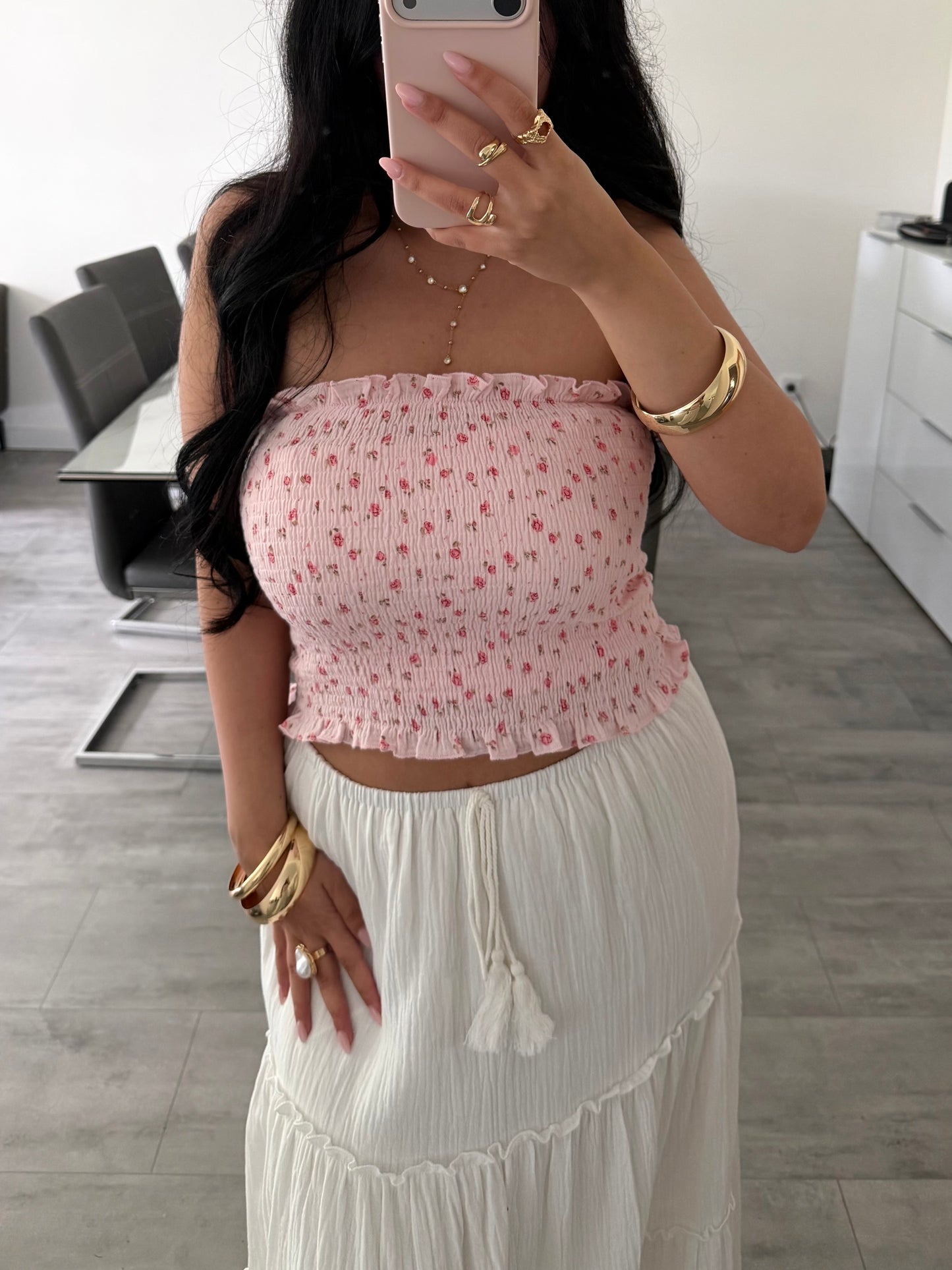MUSSELIN BANDEAU TOP BLÜMCHENLIEBE – Musselin Mode Miss Nova