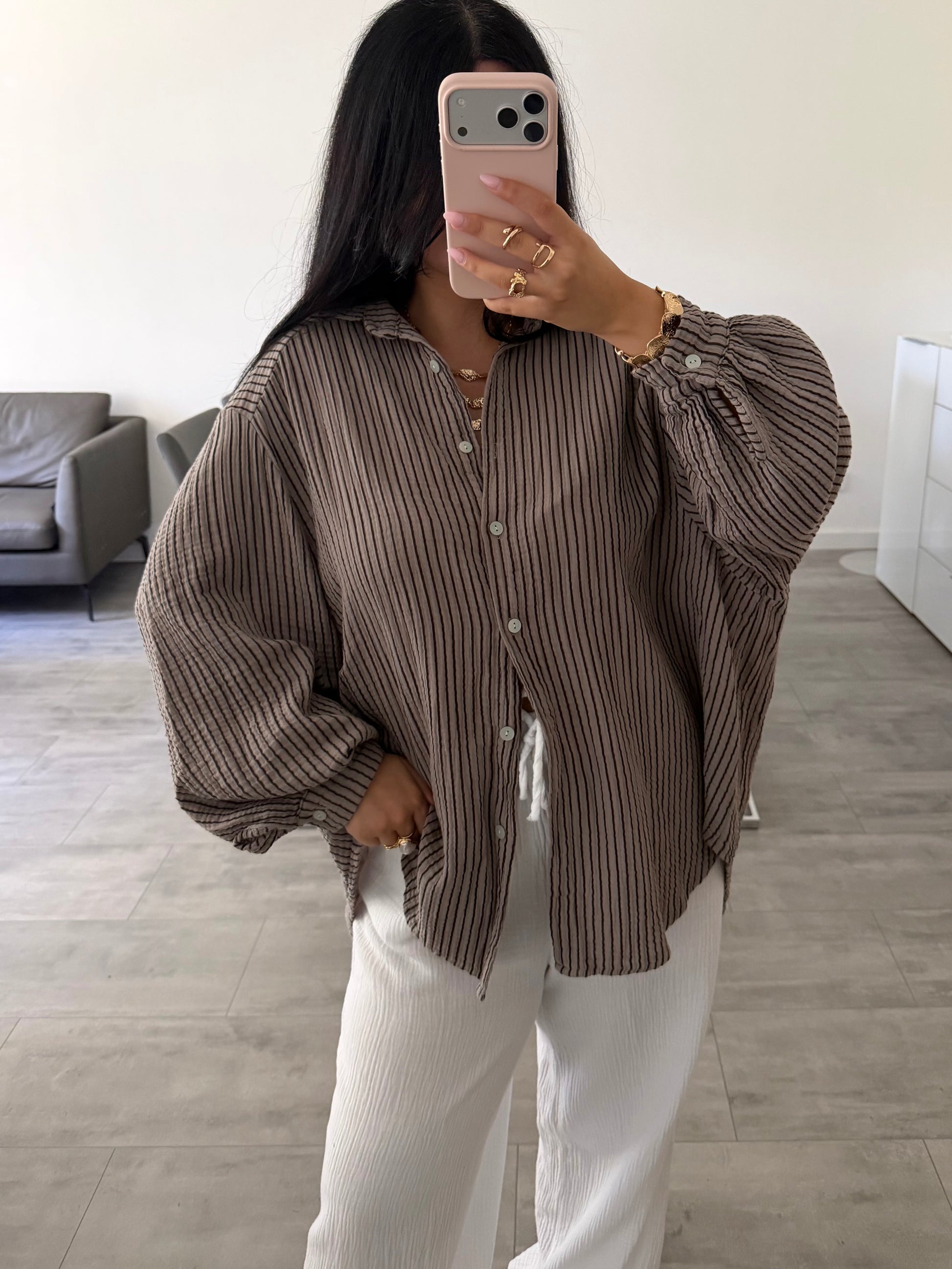 MUSSELIN BLUSE FABIENNE STREIFEN – Musselin Bluse bei Missnova