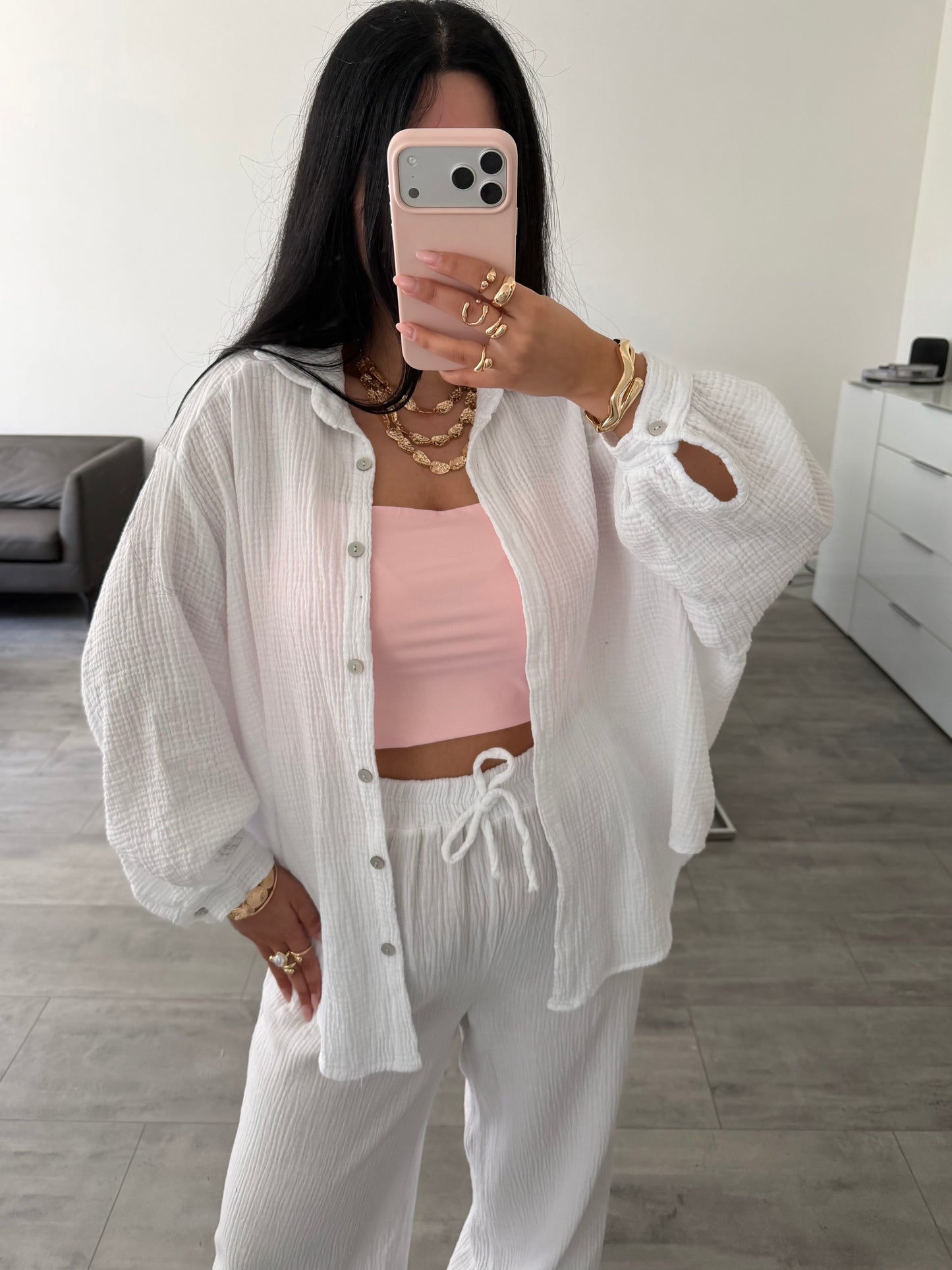 MUSSELIN BLUSE LEYA