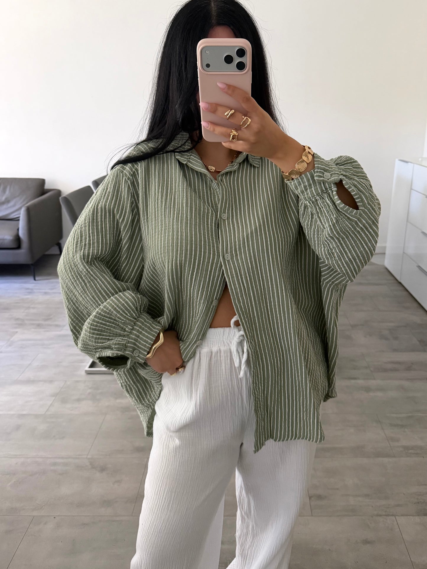 MUSSELIN BLUSE FABIENNE STREIFEN – Musselin Bluse bei Missnova